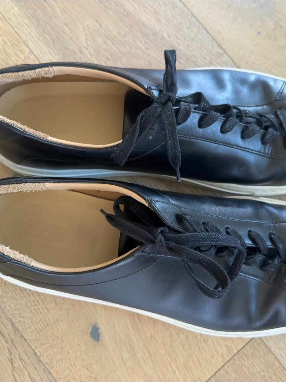 Koio Mens Capri Leather Sneaker Black Size 12 $265